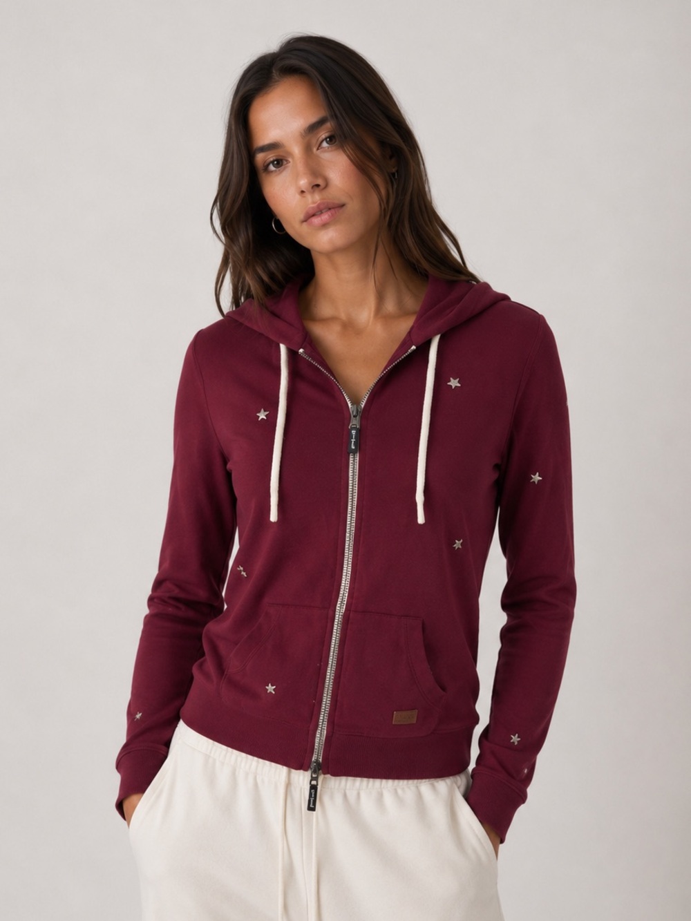 $82 NWOT Peace love world Star studded embroidered Hoodie! Small